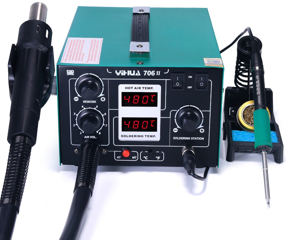Stacja Lutownicza Lutownica Hot Air Yihua 706 II do Spawania Plastiku