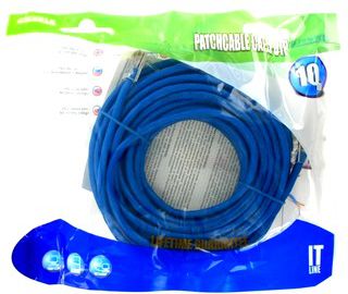 4World kabel krosowy RJ45, bez osłonki, Cat. 5e UTP, 10 m, niebieski (04721)