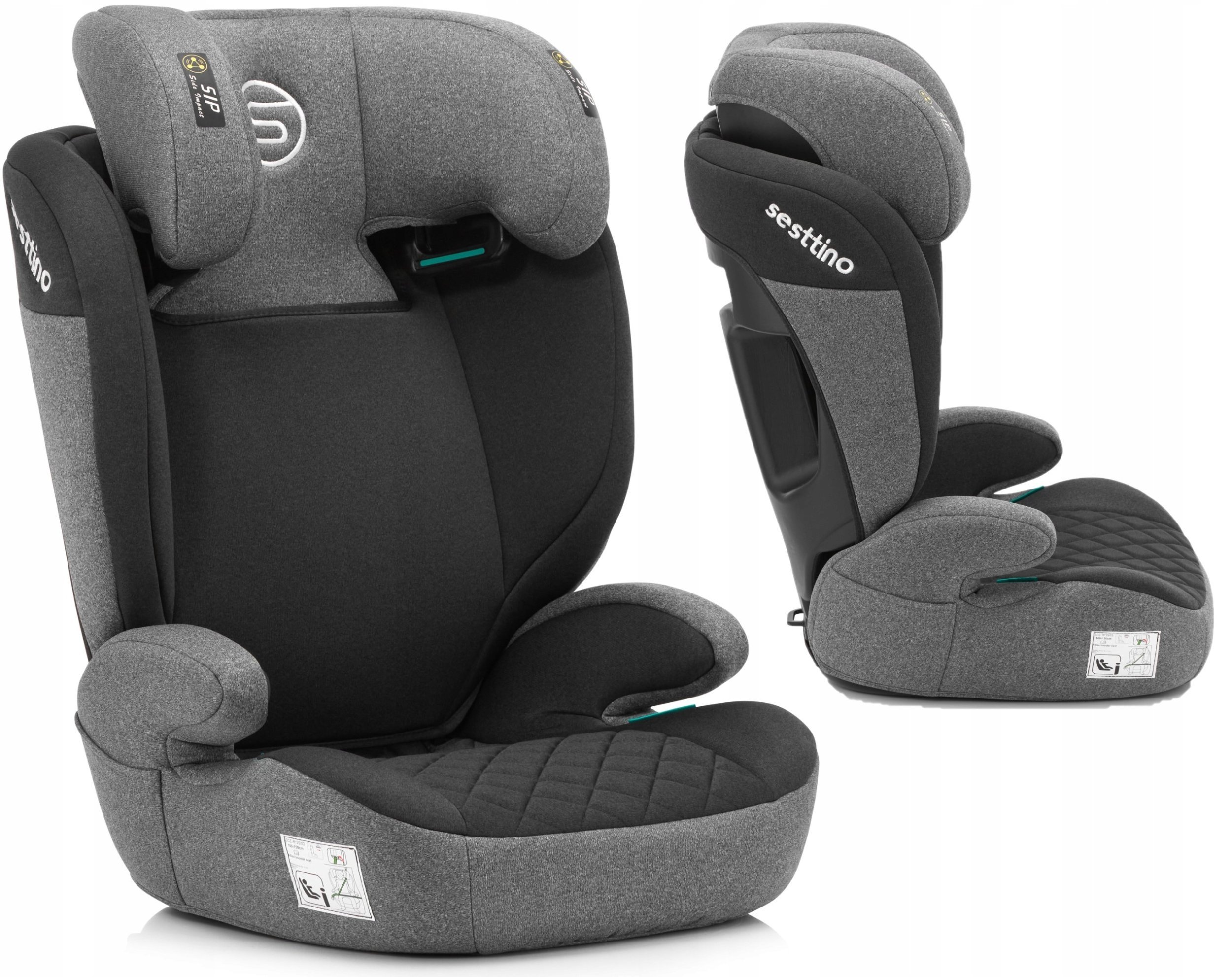 FOTELIK SAMOCHODOWY SESTTINO ARMOUR PRO GRAY 100-150 CM I-SIZE 15 - 36 KG