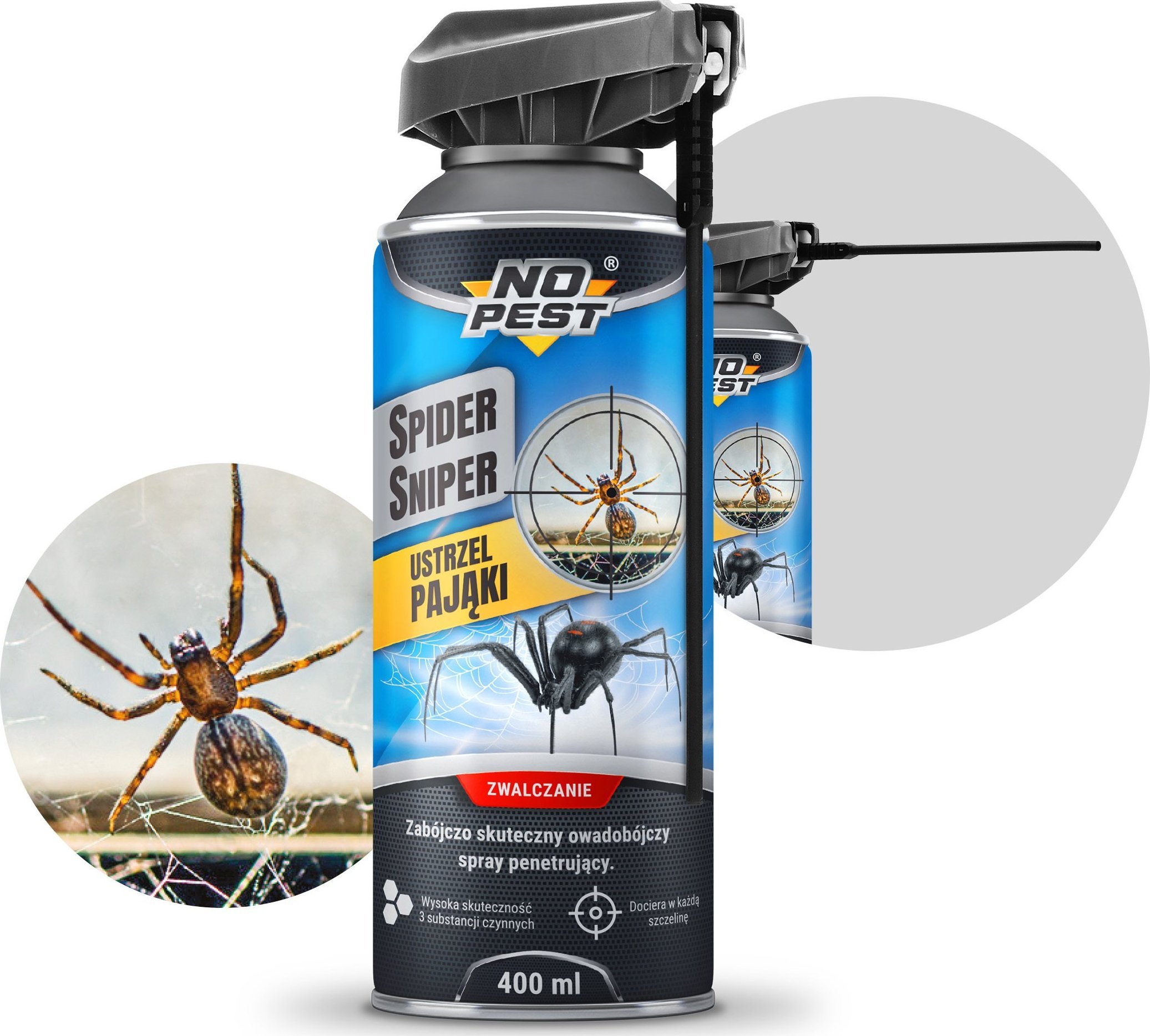 NO PEST Sniper Spray na Pająki 400ml Środek Płyn Preparat na Pająki Pajęczaki Roztocza