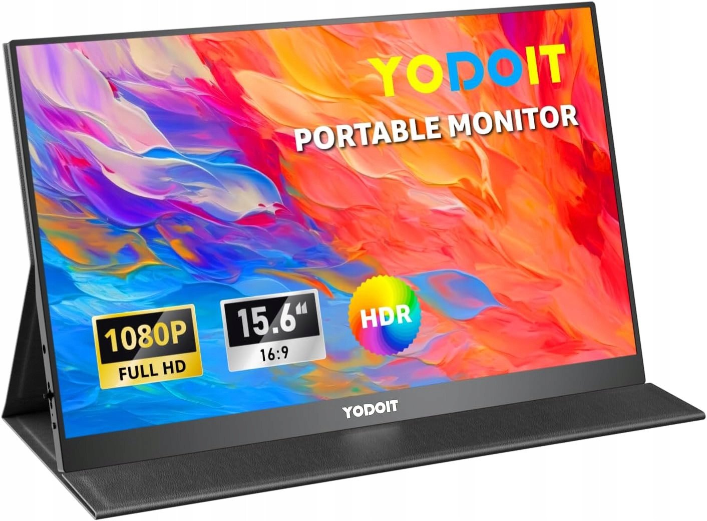 Yodoit Przenośny monitor 15,6'' FHD IPS do komputera laptopa Xbox PS 3/4/5