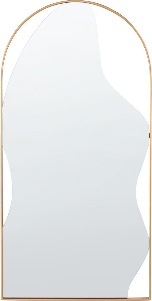 Beliani Metalowe lustro ścienne 41 x 81 cm złote COLOMBIER