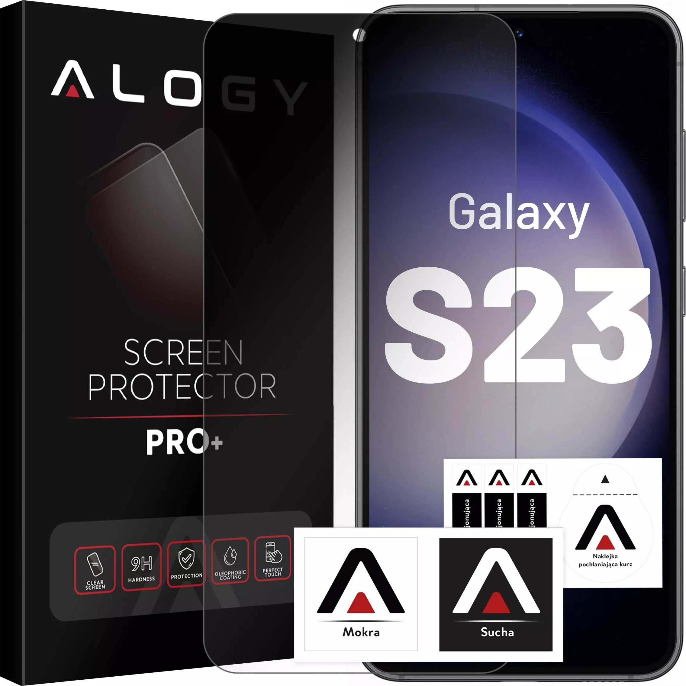 Szkło hartowane Prywatyzujące do Samsung Galaxy S23 matowa ochrona na ekran Alogy Privacy Glass