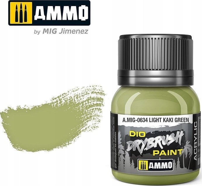 Vallejo Ammo: DIO Drybrush - Light Kaki Green