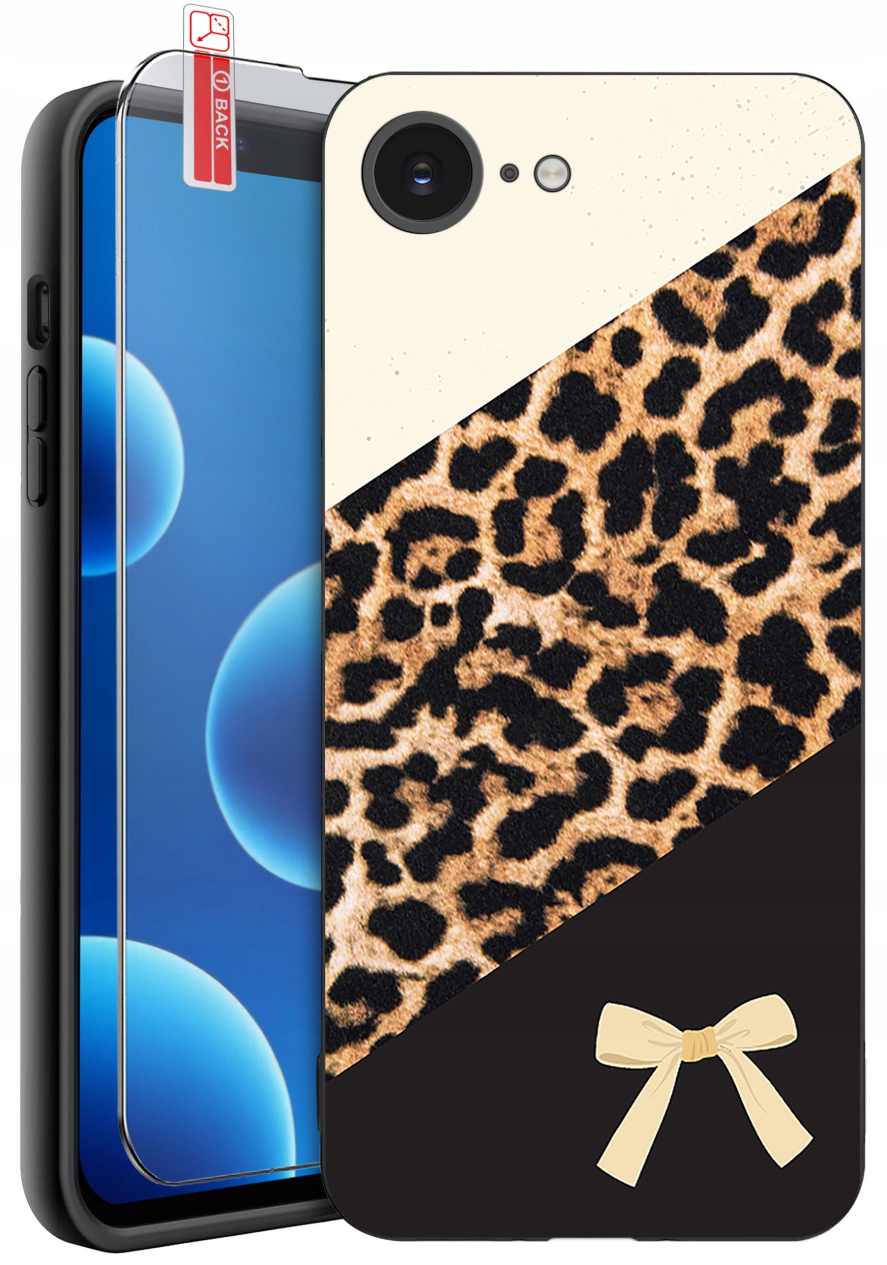 ETUI do iPhone 16e | WZORY | SILIKONOWE MATT CASE + SZKŁO 9H