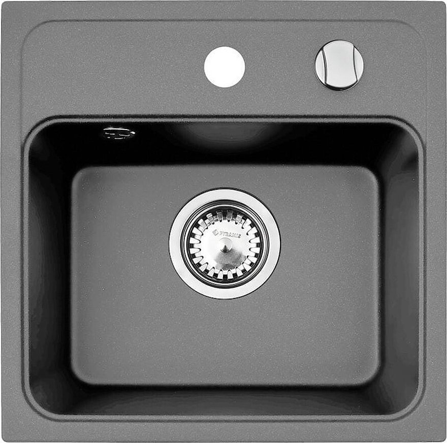 Zlewozmywak Pyramis Zlewozmywak granitowy Pyramis Camea Mini 40x40 1B Szary beton