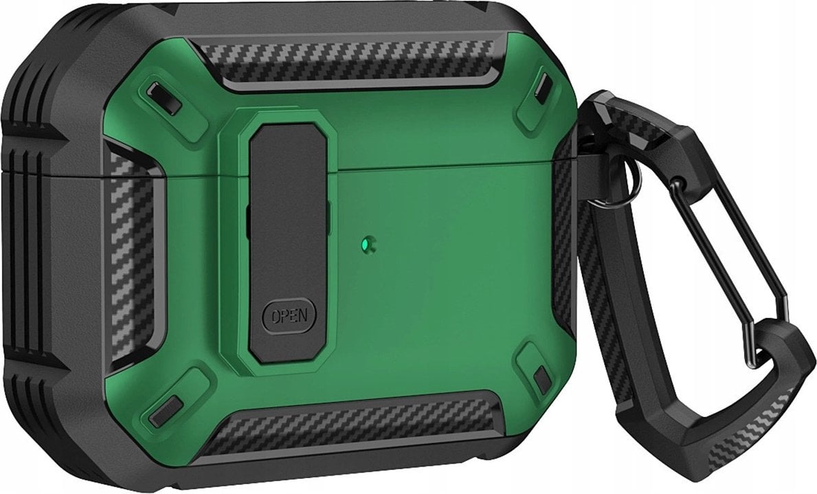 Hurtel Armour Airpods Case with hook - AirPods 4 green