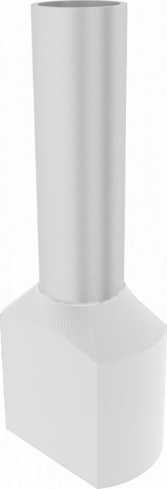 Elpromet 100szt. 2x0,5/8mm Końcówka tulejkowa izolowana podw. biała TE0508 Elpromet 2600 0279