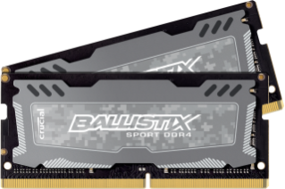 Pamięć do laptopa Ballistix SODIMM, DDR4, 16 GB, 2400 MHz, CL16 (BLS2C8G4S240FSDK)