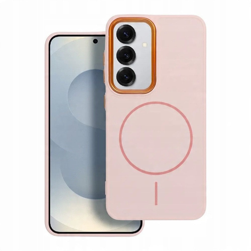 Futerał FRAME MAG COVER kompatybilny z MagSafe do SAMSUNG S25 ULTRA pudrowy róż