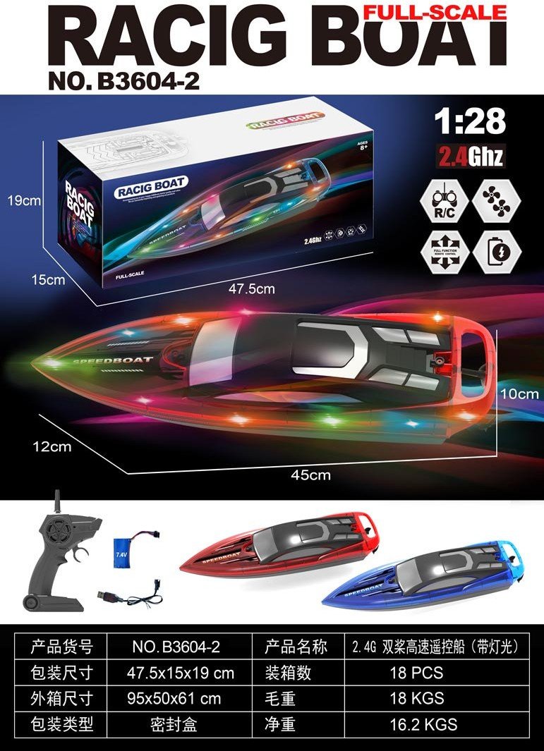 R/C Łódź Wyścigowa Niebieska