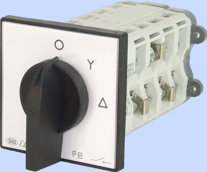 Elektromet Łącznik krzywkowy gwiazda-trójkąt 3P 63A IP65 z płytką (926322)