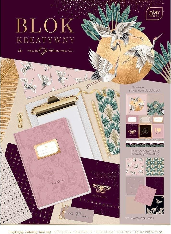 Interdruk Blok kreatywny z naklejkami A4/14K 80/170G Satin