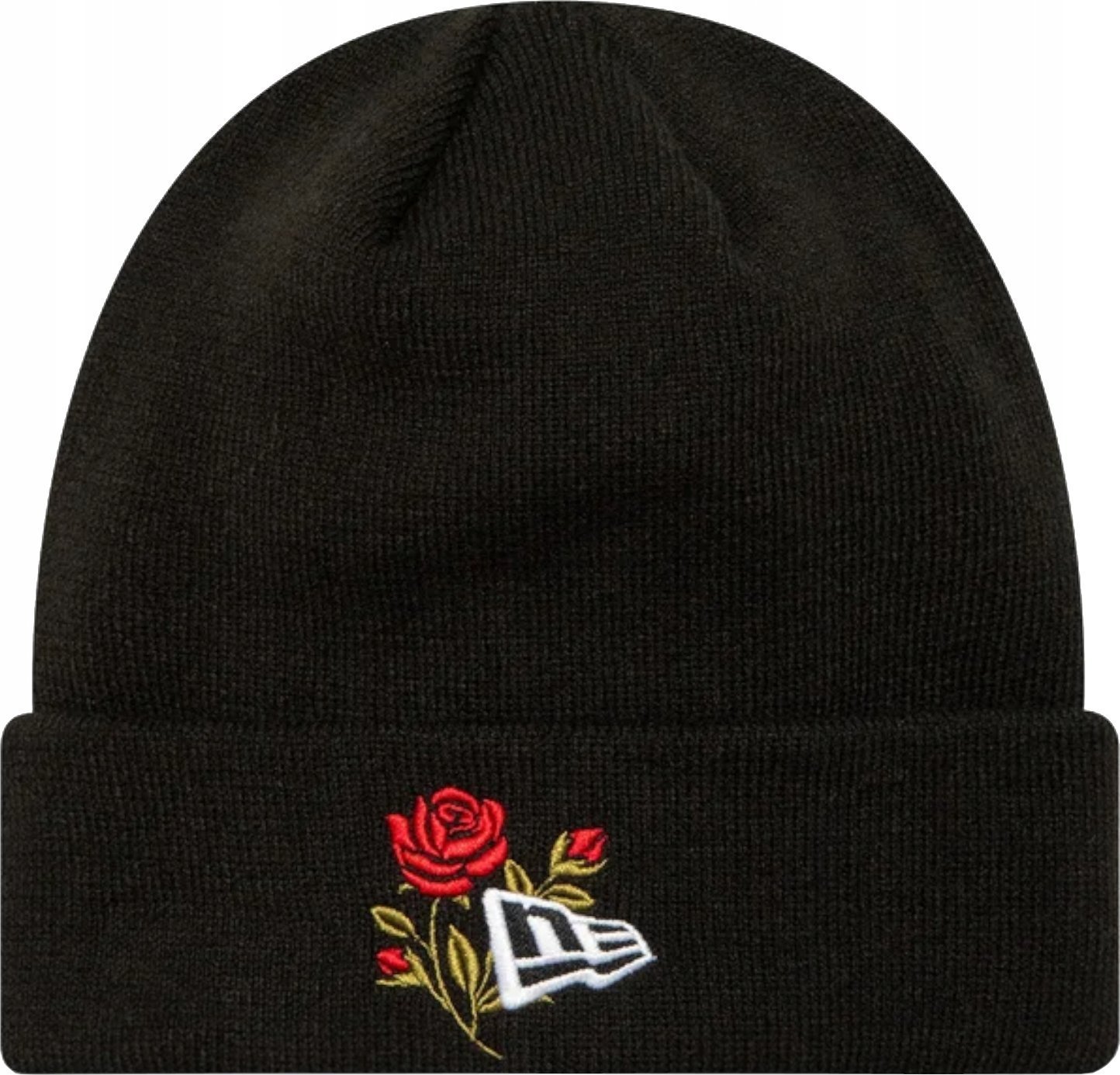 New Era New Era Rose Icon Cuff Knit Beanie Hat 60580728 Czarne OSFM
