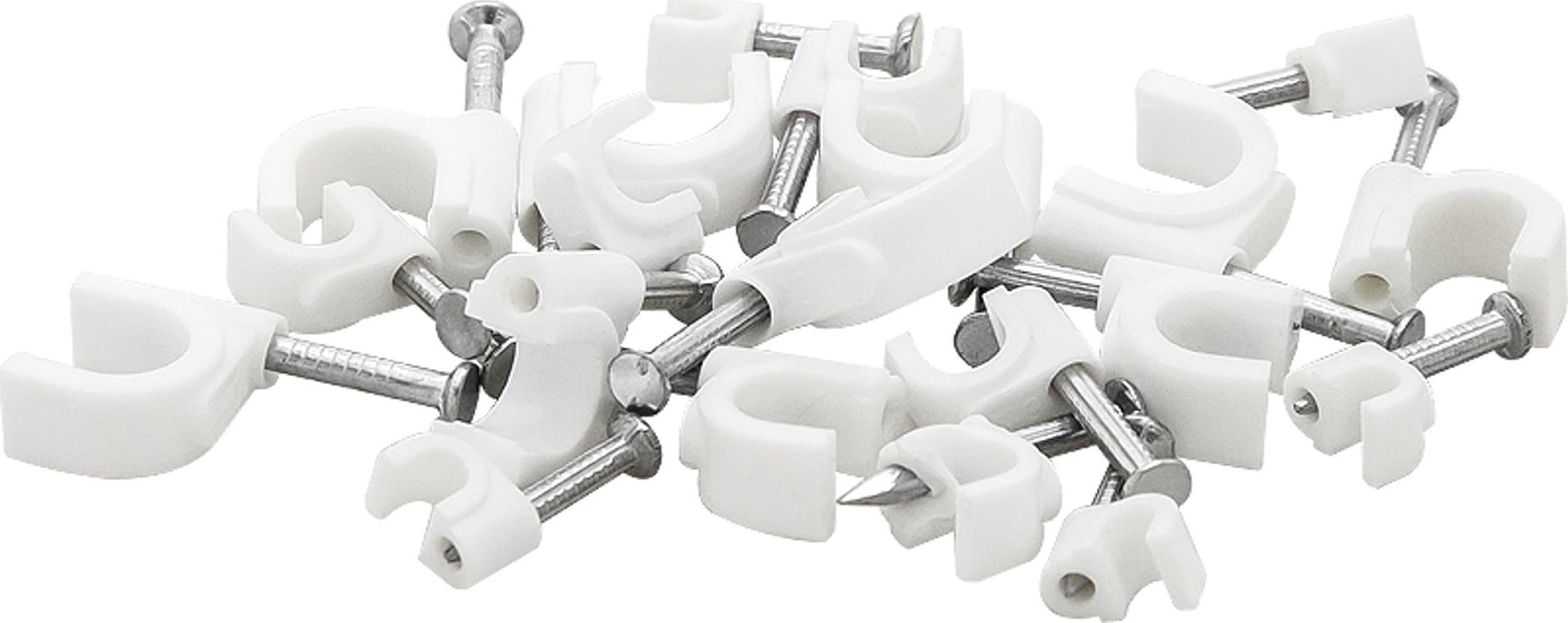 Uchwyt kabla 8mm biały okrągły (1PH)