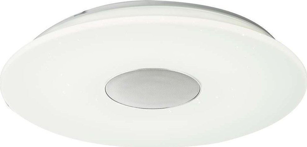 Lampa sufitowa Globo Plafon LAMPA sufitowa NICOLE 41329N Globo okrągła OPRAWA głośnik bluetooth LED RGB 57,5W z efektem gwiazd biała