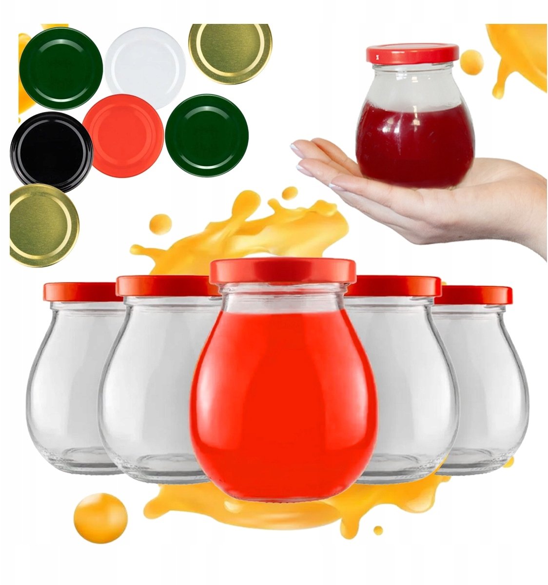 50x SŁOIK SŁOICZEK MAJO 245 ml ZAKRĘTKA szklane słoiki na dżem deserki miód