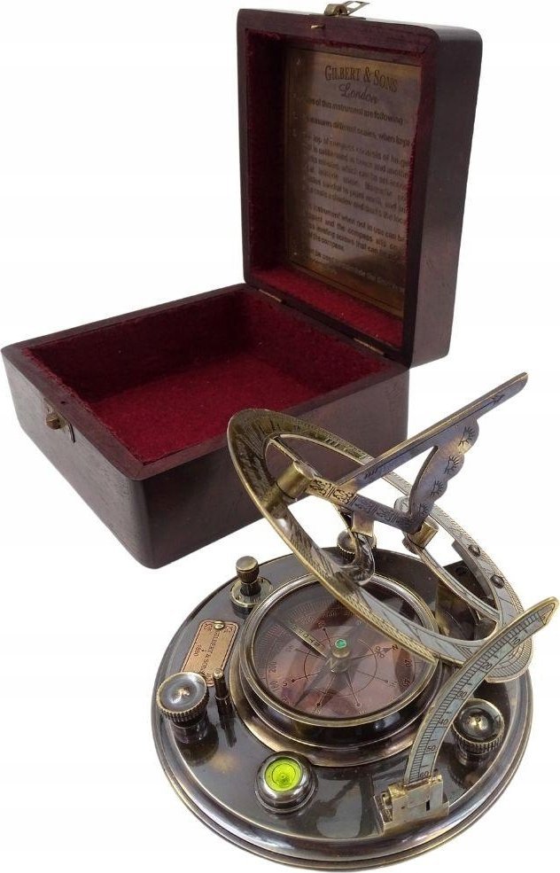 Ekskluzywny Kompas z Zegarem Słonecznym Gilbert - SUN-0002