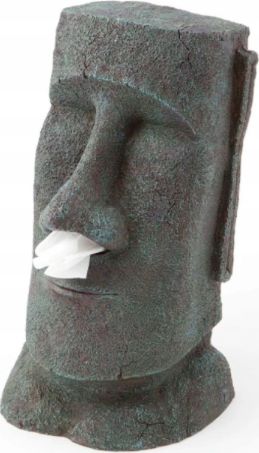 Pan i Pani Gadżet Pojemnik na chusteczki posąg Moai