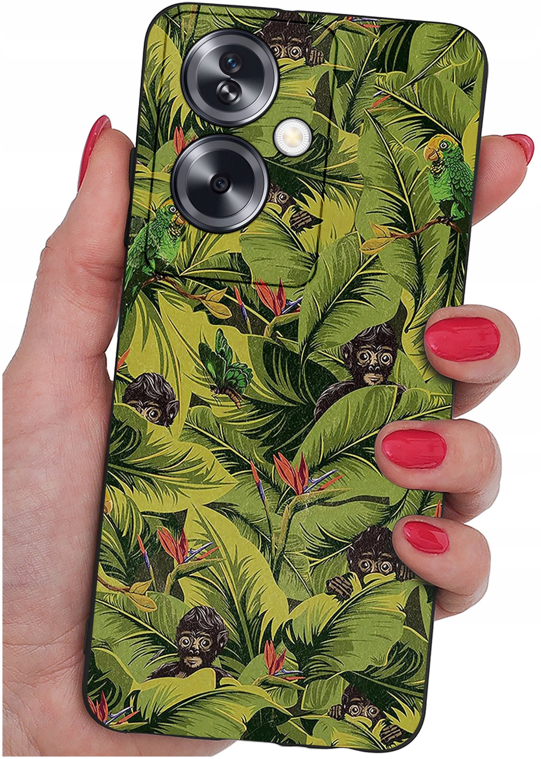 ETUI do Oppo A79 5G WZORY |SILIKONOWE MATT CASE + SZKŁO ochronne 9H