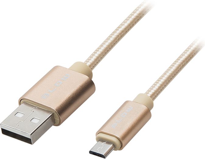 Kabel USB Blow USB-A - 1 m Złoty (5900804087946)