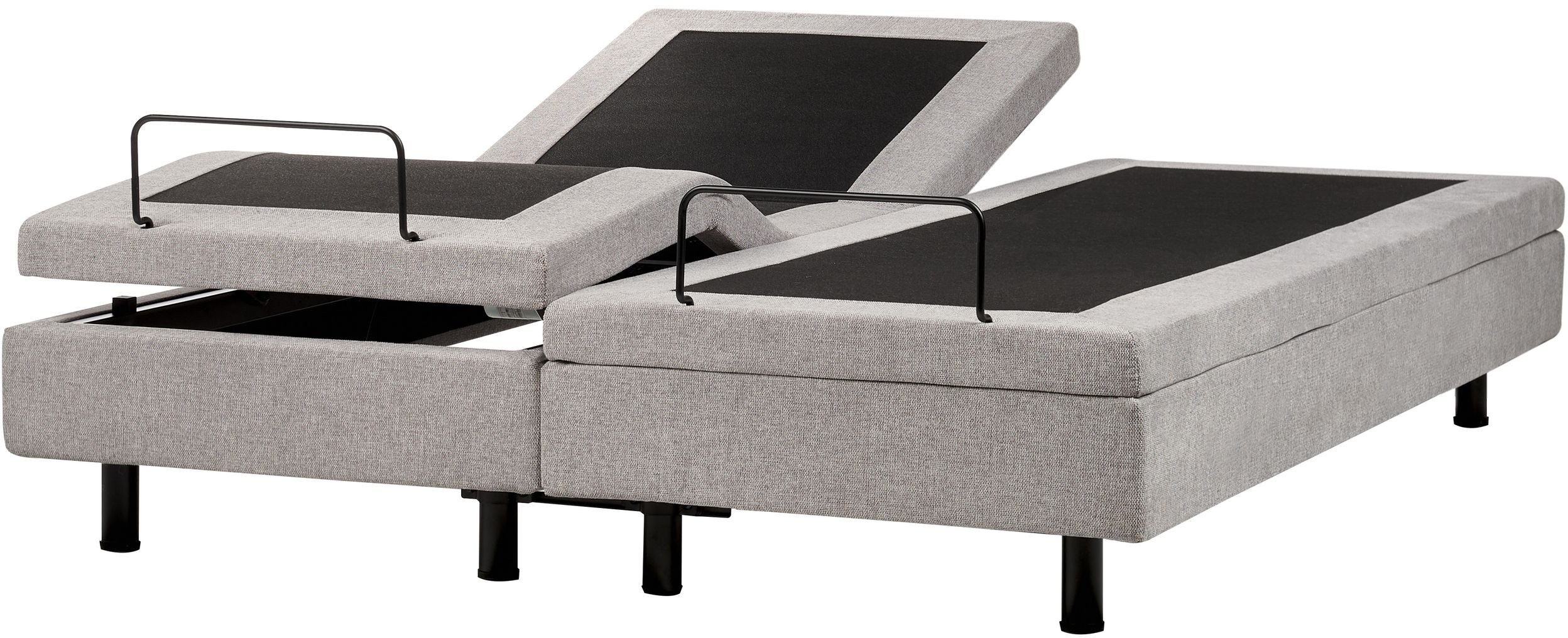 Łóżko regulowane bez zagłówka DUKE II 160 x 200 cm Jasnoszary