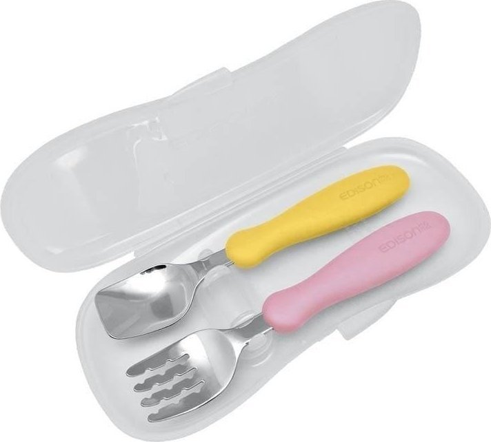 Sztućce z etui mango/peach