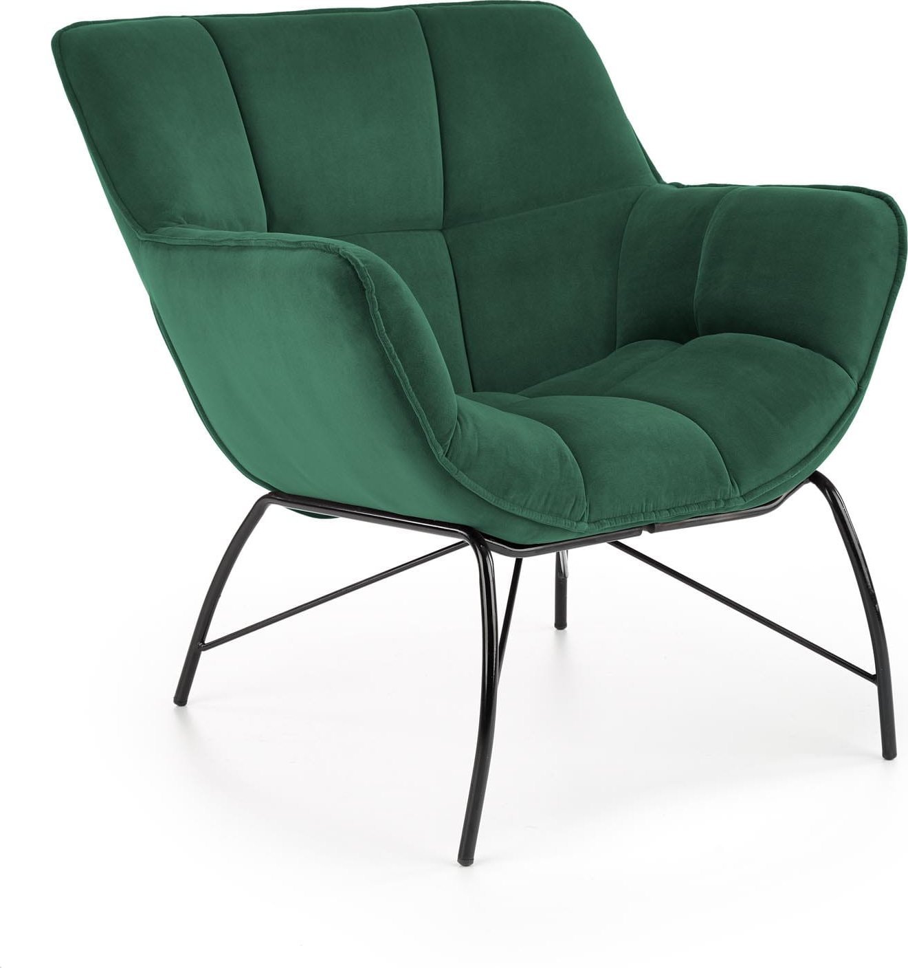 Halmar WNĘTRZARSKIE BELTON fotel wypoczynkowy ciemny zielony (1p=1szt)