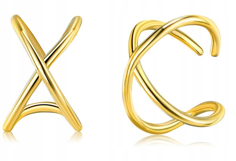 KOLCZYKI MIEDZIANE MODNE KLASYCZNE K13 ZŁOTE