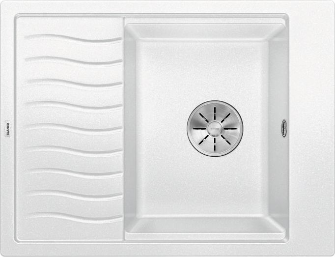 Zlewozmywak Blanco Elon 45 S Silgranit biały z korkiem InFino, kratka ociekowa (524828)