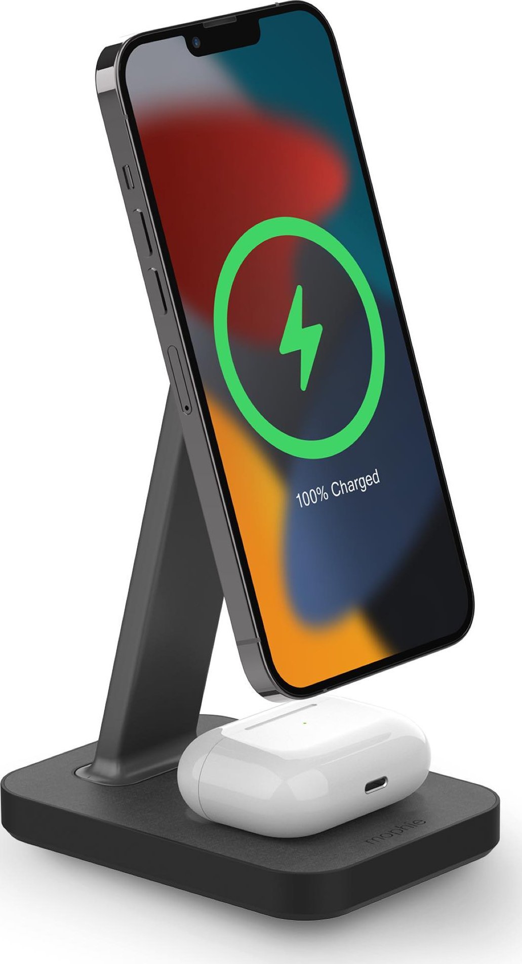 Ładowarka Zagg International Mophie Snap+ charging stand pad - stojąca ładowarka bezprzewodowa do dwóch urządzeń kompatybilna z MagSafe 15W (black)