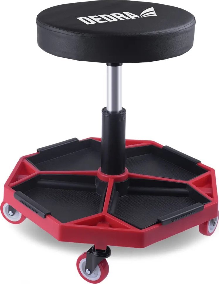 Wózek narzędziowy Dedra Siedzisko warsztatowe na kółkach, 4 tacki