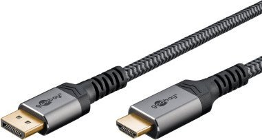 Kabel Goobay Kabel DisplayPort do HDMI, 5 m, Sharkskin Grey - Długość kabla 5 m