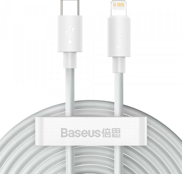 Kabel USB Baseus USB-C - Lightning 1.5 m Biały (101297)
