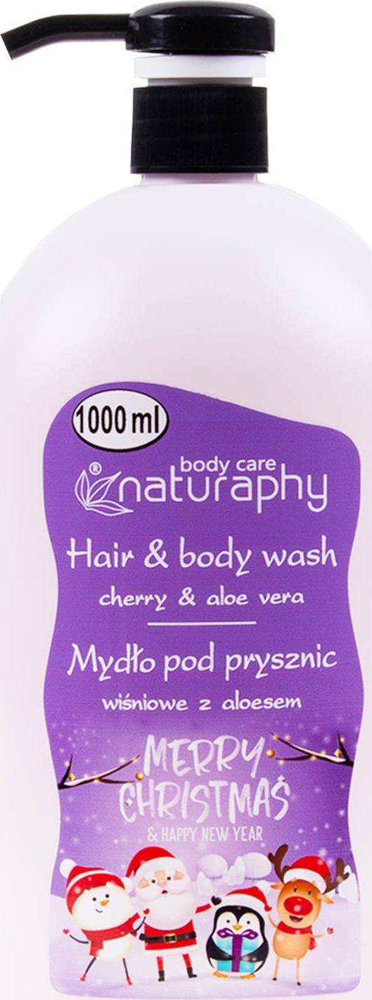 BluxCosmetics Świąteczne mydło pod prysznic wiśniowe z aloesem 1L