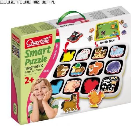 Quercetti Układanka magnetyczna: Zwierzątka farma (15012)