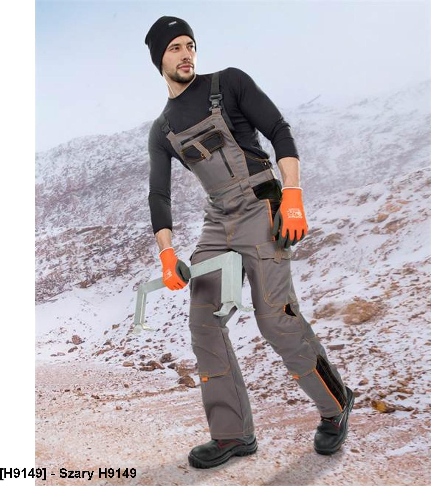 Ardon ARDON VISION 09 H91 - spodnie ogrodniczki ocieplane - Szary H9149 2XS