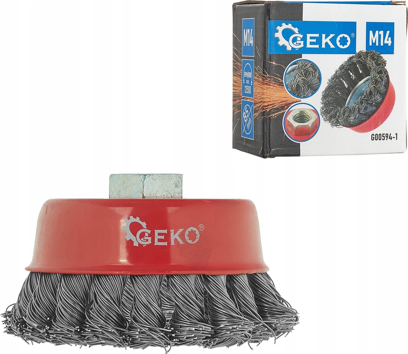 Geko Szczotka druciana czołowa pleciona 85mm (50)