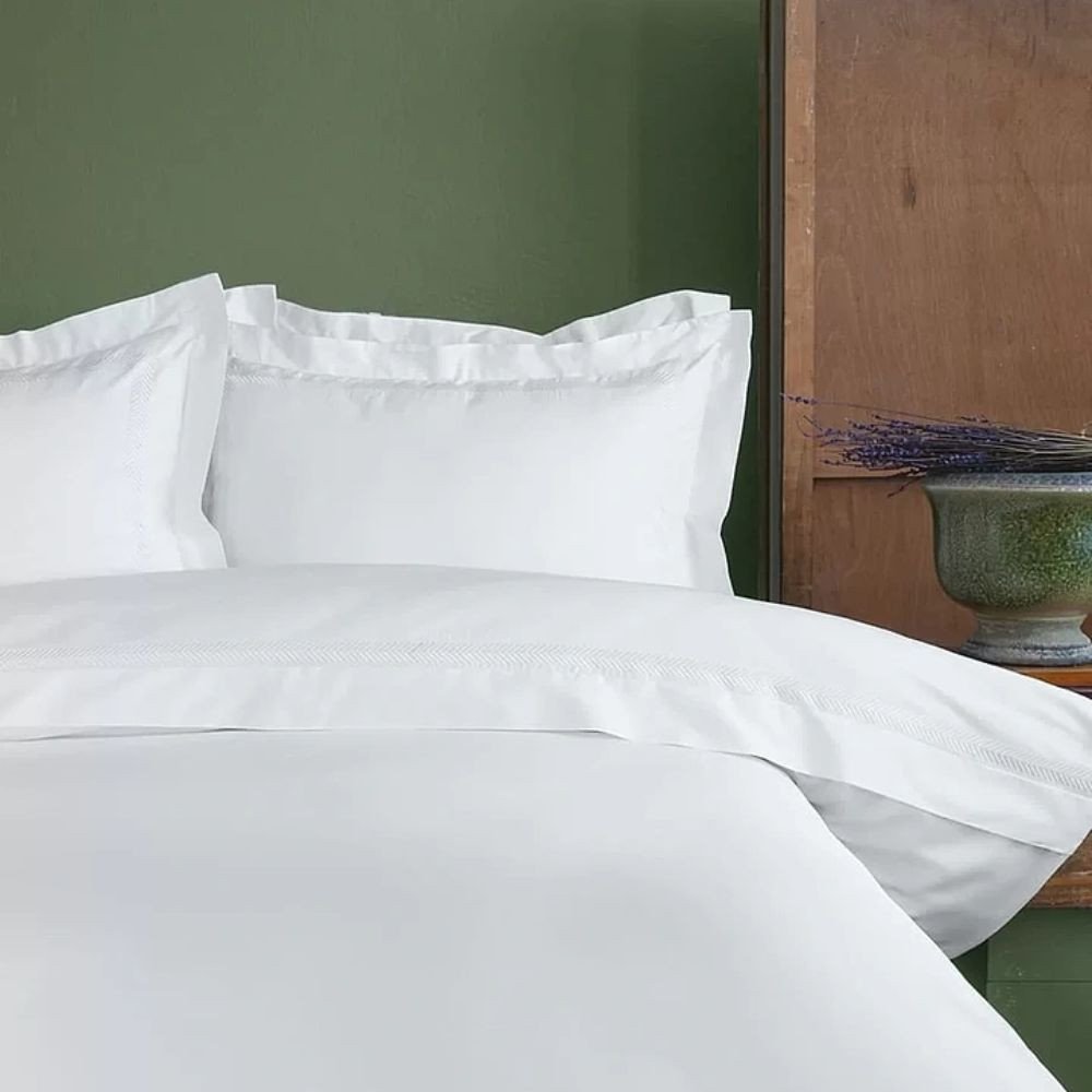 Pościel Issimo Chevron 200x220 + 2 szt 50x70 bawełna, Certyfikat Oeko Tex