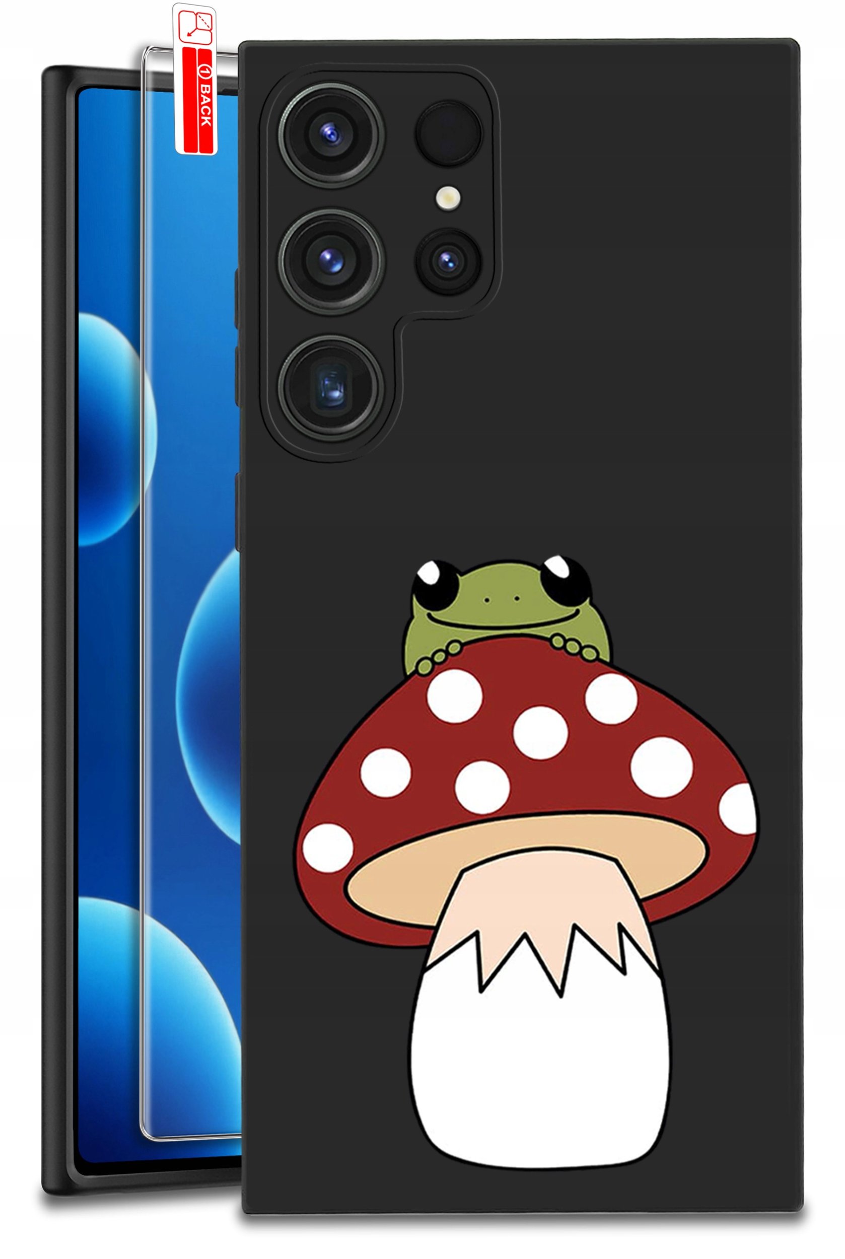 ETUI do Samsung Galaxy S25 Ultra WZORY | SILIKONOWE MATT CASE + SZKŁO 9H