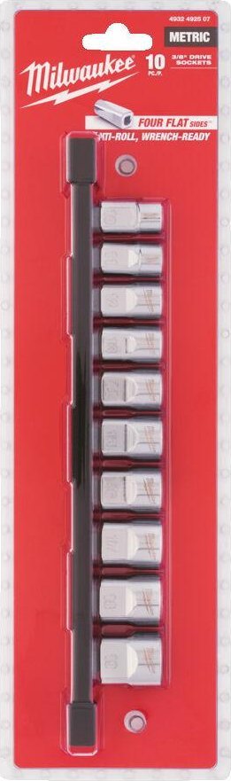 Milwaukee MILWAUKEE ZESTAW NASADEK 10 szt. 3/8" METRYCZNE