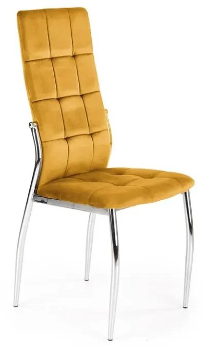 Krzesło tapicerowane K416 VELVET musztardowe HALMAR