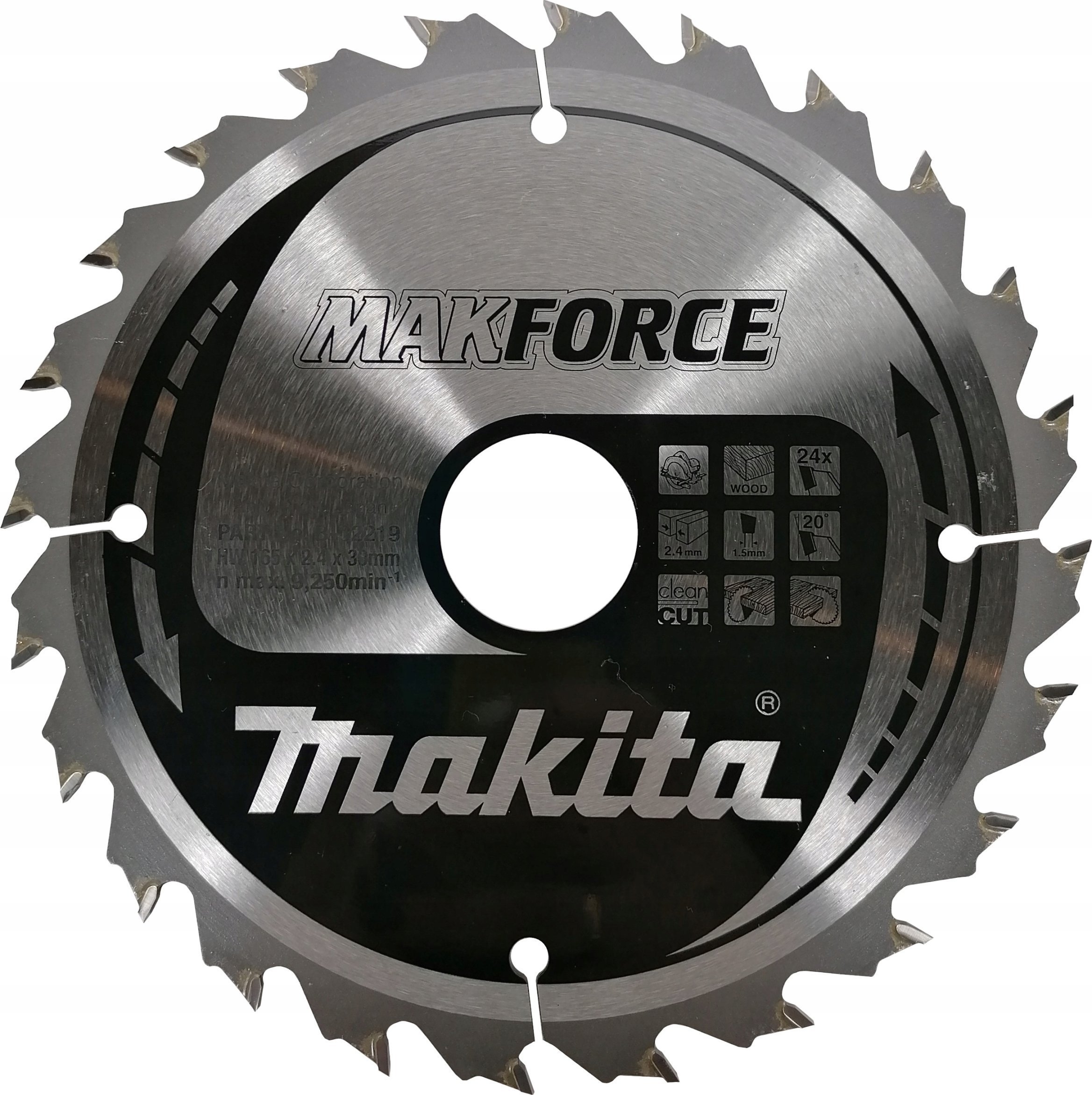 Makita PIÅA SPIEKOWA DO DREWNA MAKFORCE 165*30MM 24Z