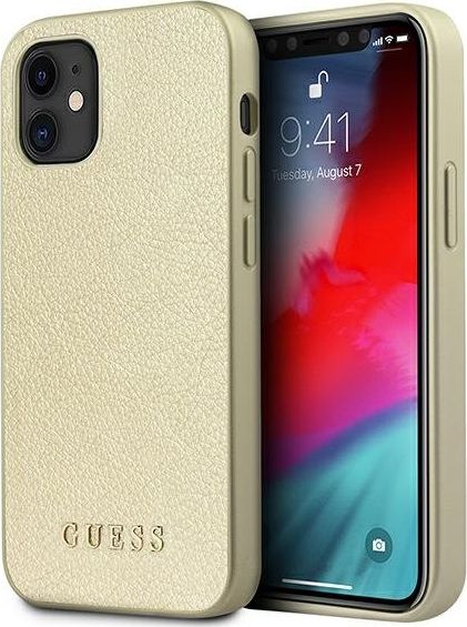 Guess GUHCP12SIGLGO iPhone 12 mini 5,4" złoty/gold hardcase Iridescent