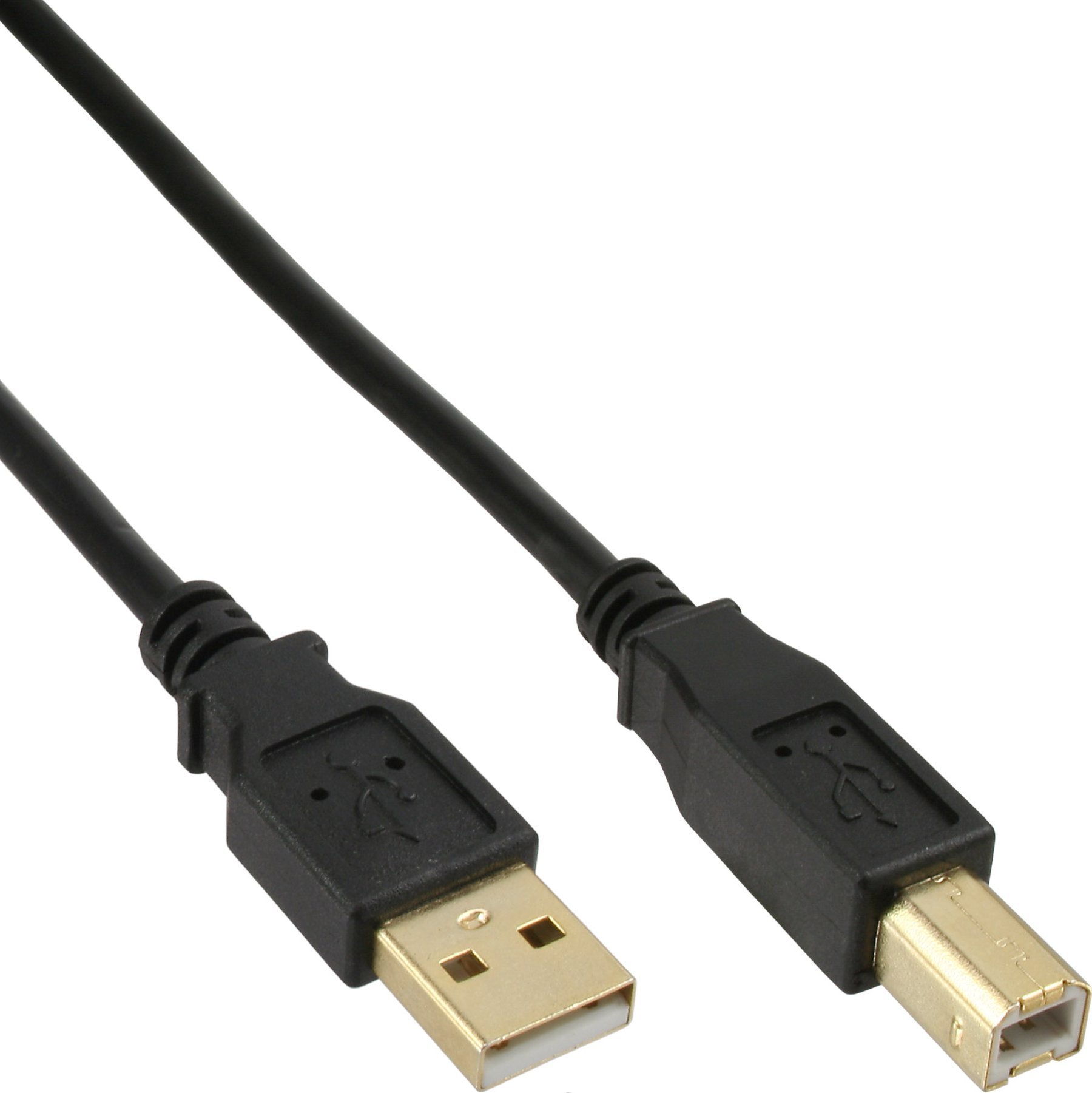Kabel USB InLine 100pcs. Bulk-Pack ® USB 2.0 Cable Type A male to B male black gold plated 1m