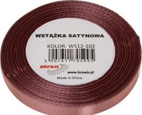 Wstążka satynowa brudny róż 12mm x 32m