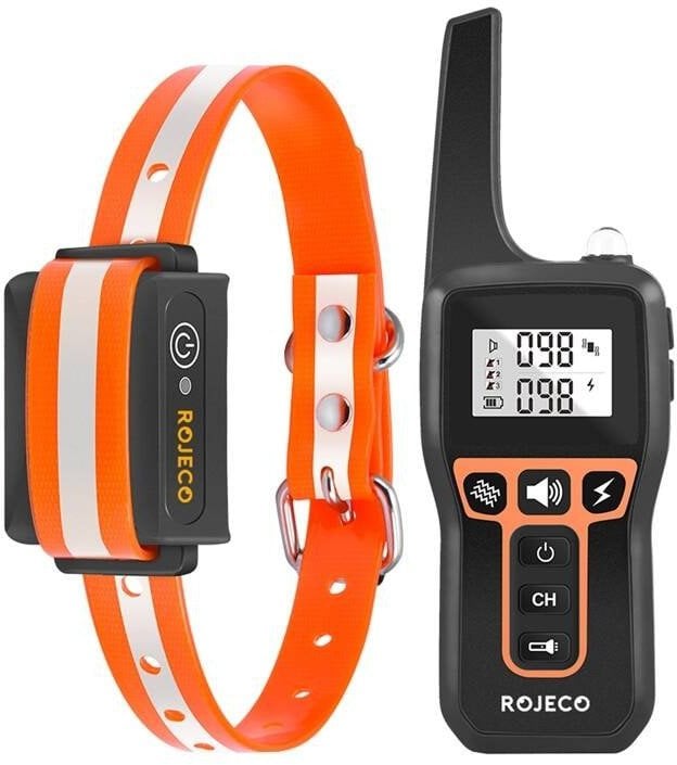 Elektryczna obroża antyszczekowa Rojeco 1000m PD529 (Pomarańczowa) Rojeco