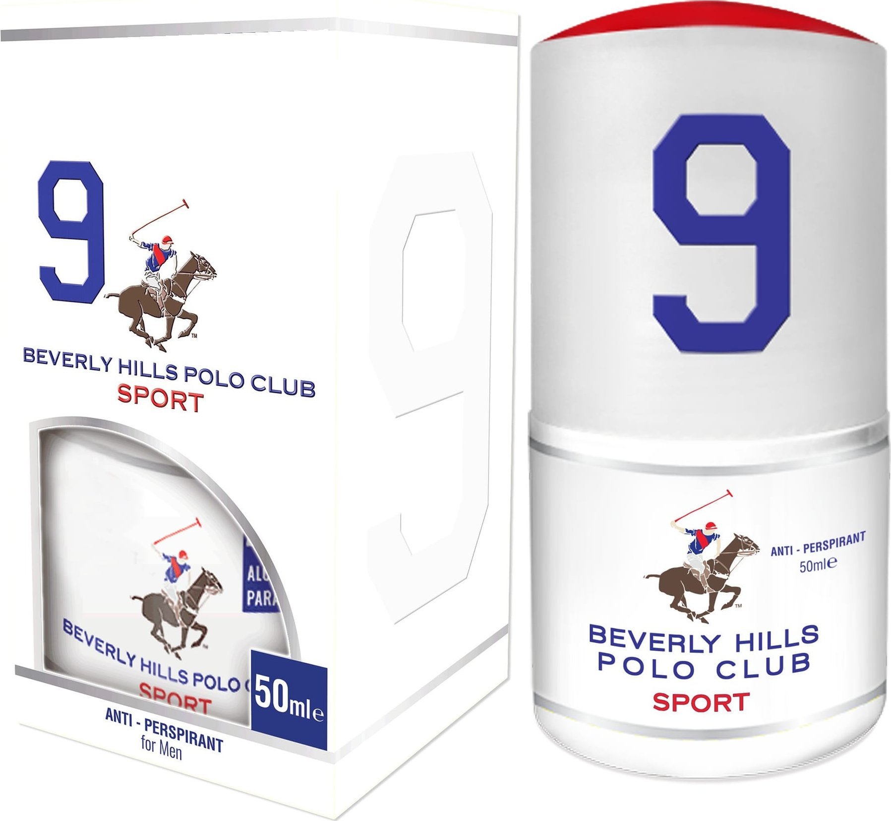 BEVERLY HILLS Polo Club 9 Antyperspirant roll-on dla mężczyzn 50 ml