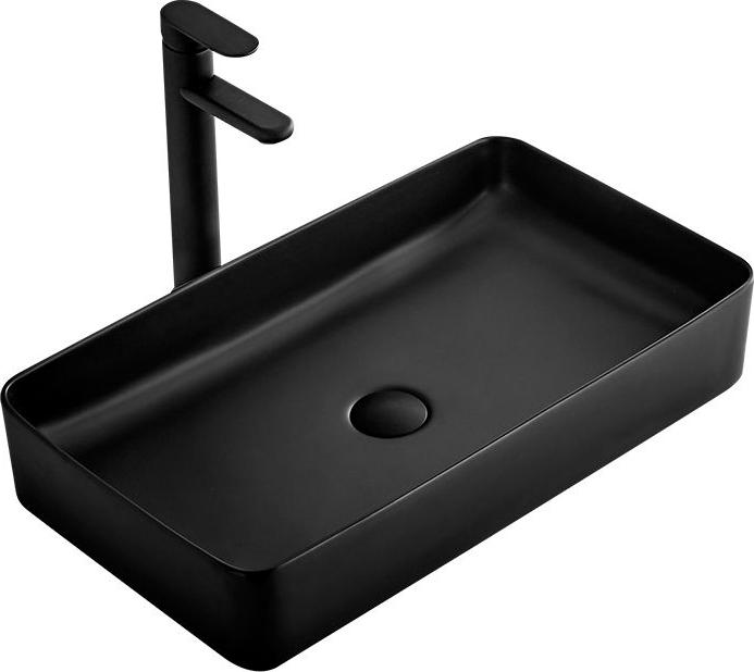 Umywalka Rea Umywalka Nablatowa Denis Czarna MAT