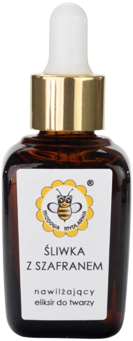 Miodowa Mydlarnia Olejek do twarzy - Śliwka z szafranem, 30 ml